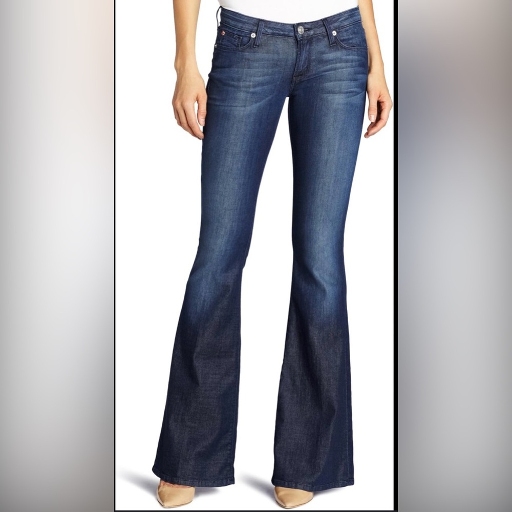 Hudson Jeans Blue Flare Wide Leg Denim
